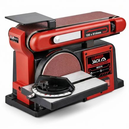 Lumberjack Belt & Disc Bench Top Sander Linisher Heavy Duty Cast Iron Base