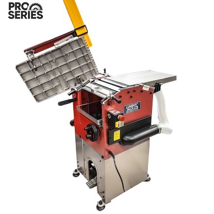 Lumberjack PRO SERIES Heavy Duty Planer Thicknesser Includes Wheels & Integrated Dust Extractor