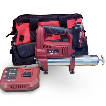 Lumberjack 20V Grease Gun 1x 2Ah Battery, Fast Charger & Carry Bag