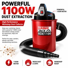Lumberjack 1100W 50L dust extractor including 5 piece adaptor kit