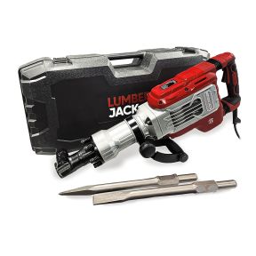 Lumberjack Demolition Hammer Breaker Drill 1700W Includes Chisels & Wheeled Carry Case
