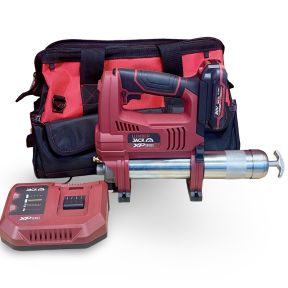 Lumberjack 20V Grease Gun 1x 2Ah Battery, Fast Charger & Carry Bag