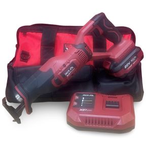 Lumberjack 20V Reciprocating Saw 1x 4Ah Battery, Fast Charger & Carry Bag