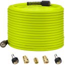 Autojack High Pressure Washer Hose 65FT 20M 2150 PSI Power Wash Replacement with M22 14mm Coupler & Adapters
