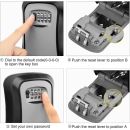 Lumberjack Wall Mounted Key Safe Box with 4 Digit Combination Lock, Weatherproof and Durable for Keys Storage & Secure Access
