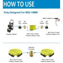Autojack High Pressure Washer Hose 65FT 20M 2150 PSI Power Wash Replacement with M22 14mm Coupler & Adapters