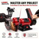 Lumberjack 150mm Bench Grinder with 50mm Belt Sander & LED Work Light