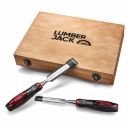 Lumberjack 8 Piece Bevel Edge Chisel Set with Strike Proof Caps Supplied in Wooden Case