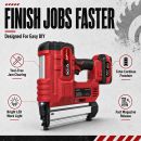 Lumberjack Cordless 20V XPSERIES Nail & Staple Gun Kit Fast Charger and 2Ah Battery with Case
