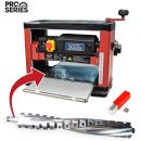 Lumberjack PRO SERIES Thicknesser With Helical Cutter Spiral Head, Portable Bench Top Machine