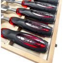 Lumberjack 8 Piece Bevel Edge Chisel Set with Strike Proof Caps Supplied in Wooden Case