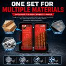 Lumberjack 17 Piece Drill Bit Set HSS Masonry Metal Bits