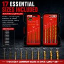 Lumberjack 17 Piece Drill Bit Set HSS Masonry Metal Bits