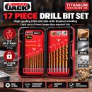 Lumberjack 17 Piece Drill Bit Set HSS Masonry Metal Bits