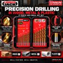 Lumberjack 17 Piece Drill Bit Set HSS Masonry Metal Bits
