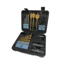 Lumberjack 46 Piece Drill Bit Set HSS Metal Wood Plastic Masonry