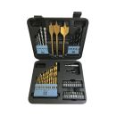 Lumberjack 46 Piece Drill Bit Set HSS Metal Wood Plastic Masonry