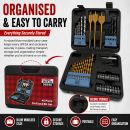 Lumberjack 46 Piece Drill Bit Set HSS Metal Wood Plastic Masonry