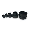 Lumberjack 5 Piece Dust Extractor Adaptor Set Adapts 100 mm Hose to 105 mm, 70 mm, 45 mm, 40 mm & 35 mm Universal Extraction Accessories
