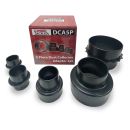 Lumberjack 5 Piece Dust Extractor Adaptor Set Adapts 100 mm Hose to 105 mm, 70 mm, 45 mm, 40 mm & 35 mm Universal Extraction Accessories