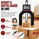 Lumberjack LCD Digital Height Depth Gauge Electronic Caliper Magnetic Ruler Tool 0- 85mm
