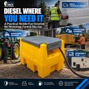 Autojack 220L Portable Diesel Fuel Tank with 12V Pump, Digital Flow Meter, 4m Hose & Dispensing Nozzle