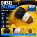 Autojack 220L Portable Diesel Fuel Tank with 12V Pump, Digital Flow Meter, 4m Hose & Dispensing Nozzle
