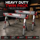 Lumberjack Heavy Duty Steel Saw Horse (Twin Pack)