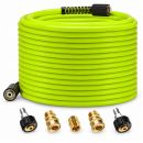 Autojack High Pressure Washer Hose 65FT 20M 2150 PSI Power Wash Replacement with M22 14mm Coupler & Adapters