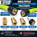 Autojack High Pressure Washer Hose 65FT 20M 2150 PSI Power Wash Replacement with M22 14mm Coupler & Adapters