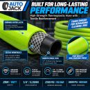 Autojack High Pressure Washer Hose 65FT 20M 2150 PSI Power Wash Replacement with M22 14mm Coupler & Adapters