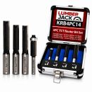 Lumberjack 4Pc TCT Kitchen Router Worktop Bit Set Tools Kit Cutter Laminate Worktop