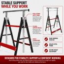 Lumberjack 2 x Lumberjack Folding Work Horse Trestle Saw Adjustable Height Stand 150kg Each