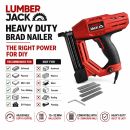Lumberjack 2 in 1 Nail & Staple Gun Electric Heavy Duty Stapler and Nailer Tacker