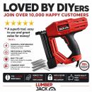 Lumberjack 2 in 1 Nail & Staple Gun Electric Heavy Duty Stapler and Nailer Tacker