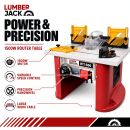 Lumberjack 1500W Variable Speed Bench Top Router Table with Integrated Motor Routing