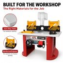 Lumberjack 1500W Variable Speed Bench Top Router Table with Integrated Motor Routing
