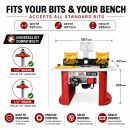 Lumberjack 1500W Variable Speed Bench Top Router Table with Integrated Motor Routing