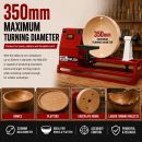 Lumberjack 350mm Starter Wood Lathe Variable Speed Woodturning Tool