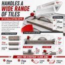 Lumberjack Portable Wet Tile Cutter 500W Bench Top Cutting Saw with Hidden Water Reservoir 45° Bevel Cutting for Tiles and Stones
