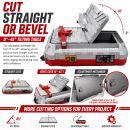 Lumberjack Portable Wet Tile Cutter 500W Bench Top Cutting Saw with Hidden Water Reservoir 45° Bevel Cutting for Tiles and Stones
