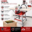 Lumberjack Powerful 1800W Table Saw 254mm with Side Extensions & 10