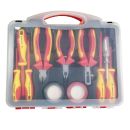 Lumberjack 11PCS VDE Insulated Electricians Tool Set, Includes Pliers Screwdrivers Wire Stripper Electrical Tester & Tapes