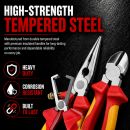 Lumberjack 11PCS VDE Insulated Electricians Tool Set, Includes Pliers Screwdrivers Wire Stripper Electrical Tester & Tapes