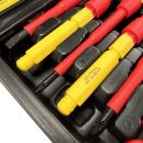 Lumberjack 13 Piece VDE Insulated Electrician Screwdriver Set, 1000V Rated Magnetic Tips Chrome Vanadium Steel, Includes Voltage Tester & Carry Case