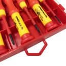 Lumberjack 6pc Insulated Precision Screwdriver Set VDE Certified, Soft Grip Handles, Chrome Vanadium Steel, Phillips & Flat Profile for Electrical Work