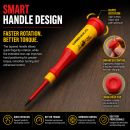 Lumberjack 6pc Insulated Precision Screwdriver Set VDE Certified, Soft Grip Handles, Chrome Vanadium Steel, Phillips & Flat Profile for Electrical Work