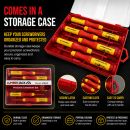 Lumberjack 6pc Insulated Precision Screwdriver Set VDE Certified, Soft Grip Handles, Chrome Vanadium Steel, Phillips & Flat Profile for Electrical Work