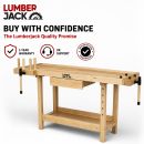 Lumberjack Heavy Duty Solid Wooden Woodworking Work Bench Drawer 2 Vice