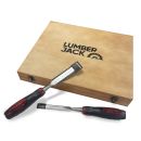Lumberjack 8 Piece Bevel Edge Chisel Set with Strike Proof Caps Supplied in Wooden Case